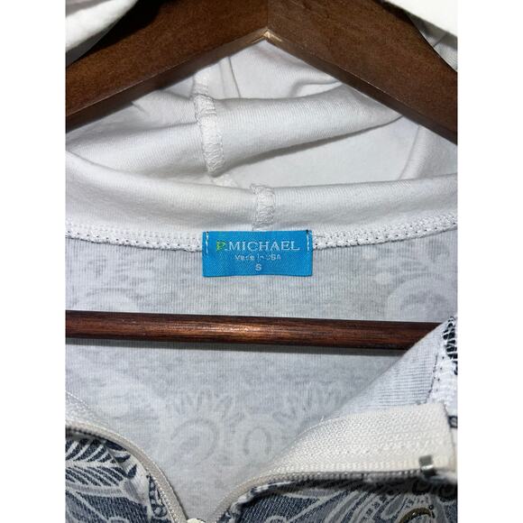 Womens Notre Dame Top Full Zip Lightweight Hooded Tee Shirt P. Michael Small - Picture 6 of 10